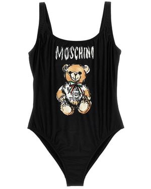 Moschino 'Teddy Bear' One-Piece Swimsuit - Black