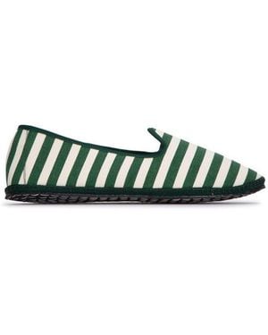 Vibi Venezia Striped Slippers - Green