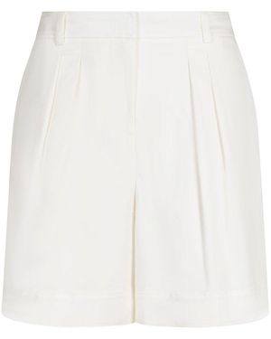Alberta Ferretti Pleat-Detail Stretched Shorts - White