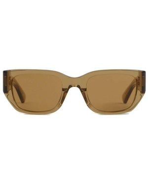 Bottega Veneta Intrecciato Square Sunglasses - Brown