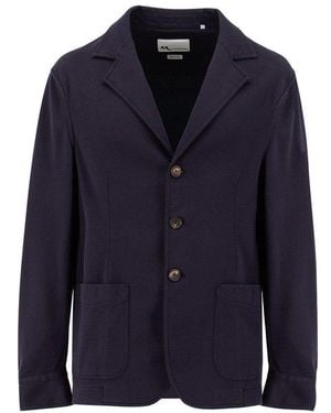 Doppiaa Lightweight Buttoned Shirt Jacket - Blue