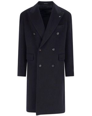 Tagliatore Double-Breasted Mid-Length Coat - Blue