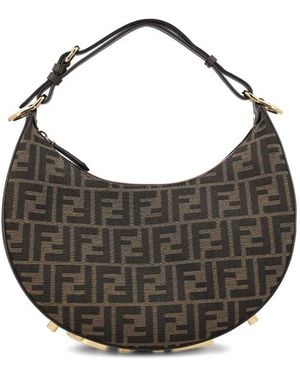 Fendi Chic Cotton Shoulder Hobo Handbag - Grey