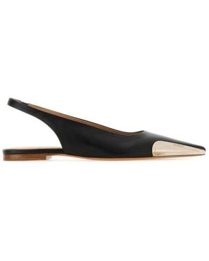 Off-White c/o Virgil Abloh Allenframe Pointed Toe Slingback Ballerina Shoes - Black
