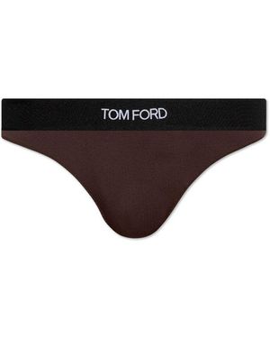 Tom Ford Signature Thong in Gray | Lyst