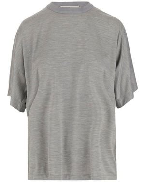 Carven Satin T-Shirt - Grey