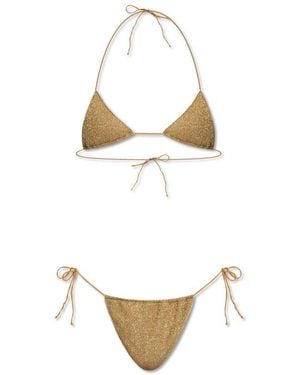 Oséree Lumière Glitter Tied Bikini Set - White