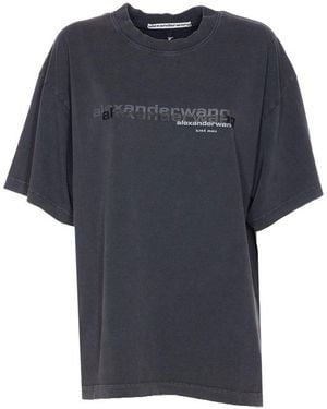 Alexander Wang Short-Sleeved Crewneck T-Shirt - Black