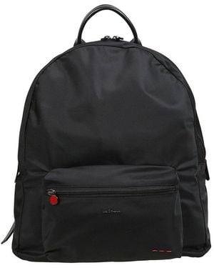 Kiton Logo-Plaque Zipped Backpack - Black