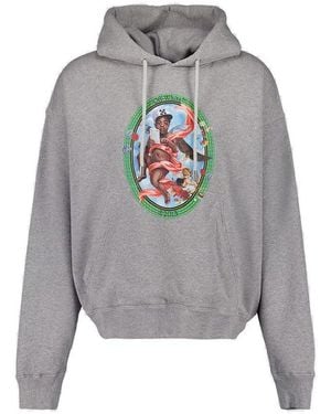 Off-White c/o Virgil Abloh Fresco Drawstring Hoodie - Gray