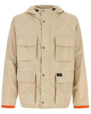 Fay Hooded Utility Pocket Jacket - Natural