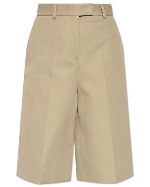 Ferragamo High-Waisted Shorts - Natural