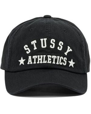 Stussy Low Profile Athletics Strapback Cap - Black