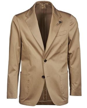 Lardini Single-Breasted Tailored Blazer - Natural