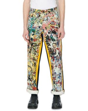 Charles Jeffrey Art Straight Denim Jeans - Blue