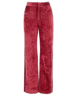 Isabel Marant Straight-Leg Corduroy Trousers - Red