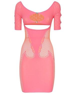 Poster Girl Archer Cut-out Off-shoulder Mini Dress - Pink