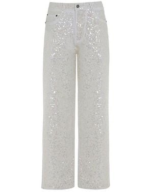P.A.R.O.S.H. Sequin Embellished Jeans - Grey