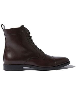 SCAROSSO Dante Lace-Up Boots - Brown