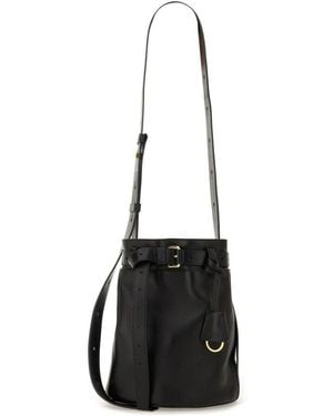 Moschino Buckled Shoulder Bag - Black