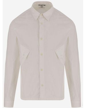 C.P. Company Button-Up Shirt - White