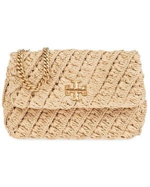 Tory Burch Small Kira Woven Shoulder Bag - Natural