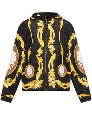 Versace Jacket With Medusa Cameo Print - Black