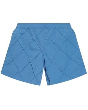 Bottega Veneta Woven Designed Swim Shorts - Blue