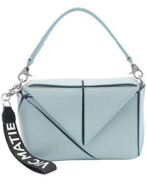 Vic Matié Geometric Shoulder Bag - Blue
