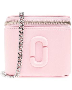 Marc Jacobs The Vanity Logo Plaque Zipped Mini Crossbody Bag - Pink