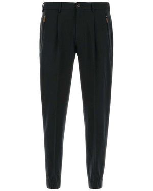 PT Torino Pleated Jogger Pants - Black