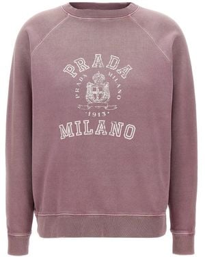 Prada Print Sweatshirt - Pink