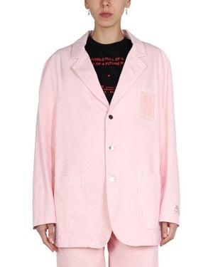 Raf Simons Emblem Detail Jacket - Pink
