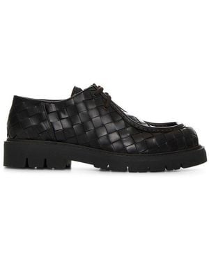 Bottega Veneta Haddock Lace-Up Shoes - Black