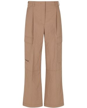 Moncler Logo Patch Cargo Trousers - Natural