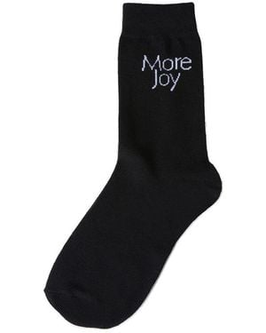 More Joy Logo Jacquard Knitted Socks - Black