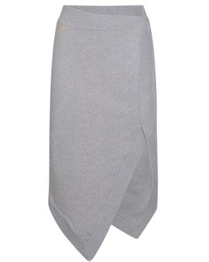 The Attico Asymmetric Midi Skirt - Grey