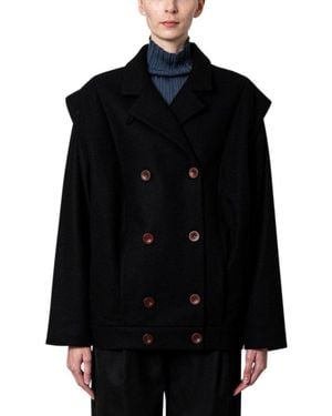 THE GARMENT Manhattan Double Breasted V-Neck Jacket - Black