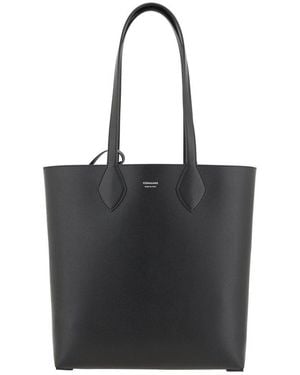 Ferragamo Logo Printed Tote Bag - Black