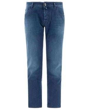 Jacob Cohen Logo-Patch Denim Jeans - Blue