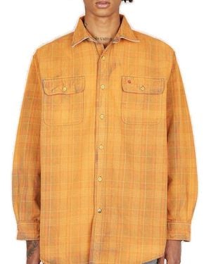 NOTSONORMAL Reflect Flannel Buttoned Shirt - Orange