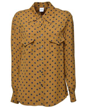 Aspesi Polka Dot Print Western-Style Blouse - Brown