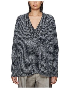 Acne Studios V-Neck Knitted Jumper - Grey