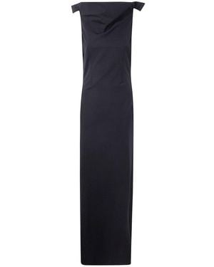 Jean Paul Gaultier Belt Long Backless Dress - Blue