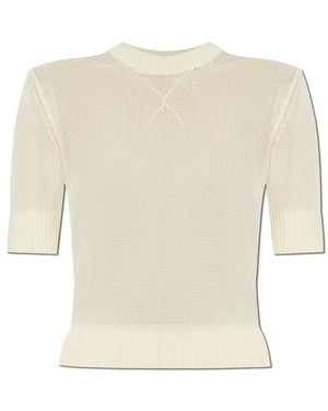 Jil Sander Knitted Crew-Neck T-Shirt - White