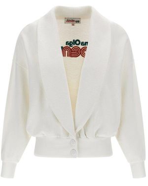 Reina Olga Farrah Buttoned Cardigan - White