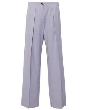 Acne Studios Mid-Waist Wide Leg Tailored Pants - Gray