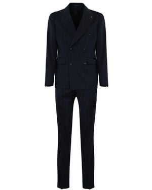 Tagliatore Double-breasted Tailored Suit - Black