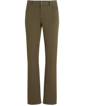 Saint Laurent Mid-Rise Slim Pants in Green for Men | Lyst