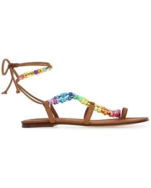 Alameda Turquesa Arcoiris Beaded Sandals - Multicolour